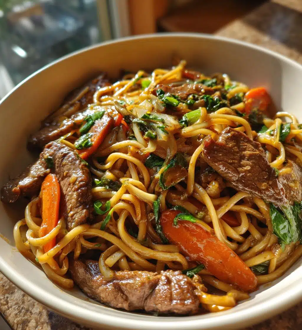 garlic butter steak lightning noodles - detail 1