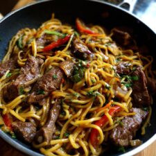Garlic Butter Steak Lightning Noodles: 7-Minute Marvel