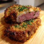 garlic parmesan beef chops
