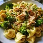garlic parmesan chicken tortellini and broccoli
