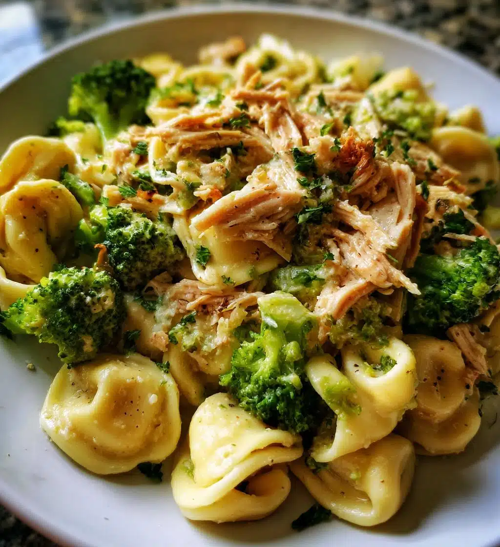 garlic parmesan chicken tortellini and broccoli
