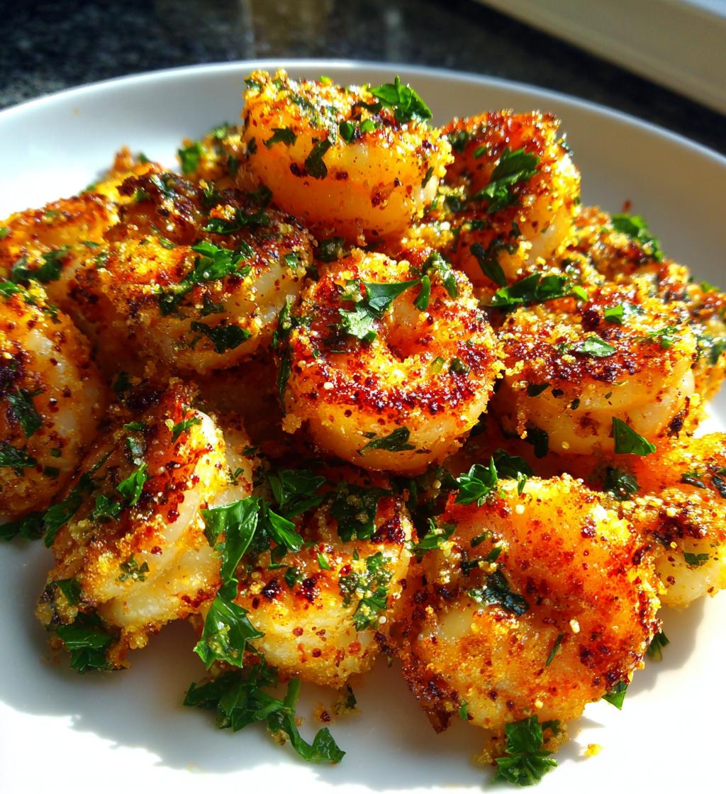 garlic parmesan shrimp - detail 1