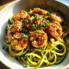 Garlic Shrimp and Zucchini Noodles: 20 Minute Delight