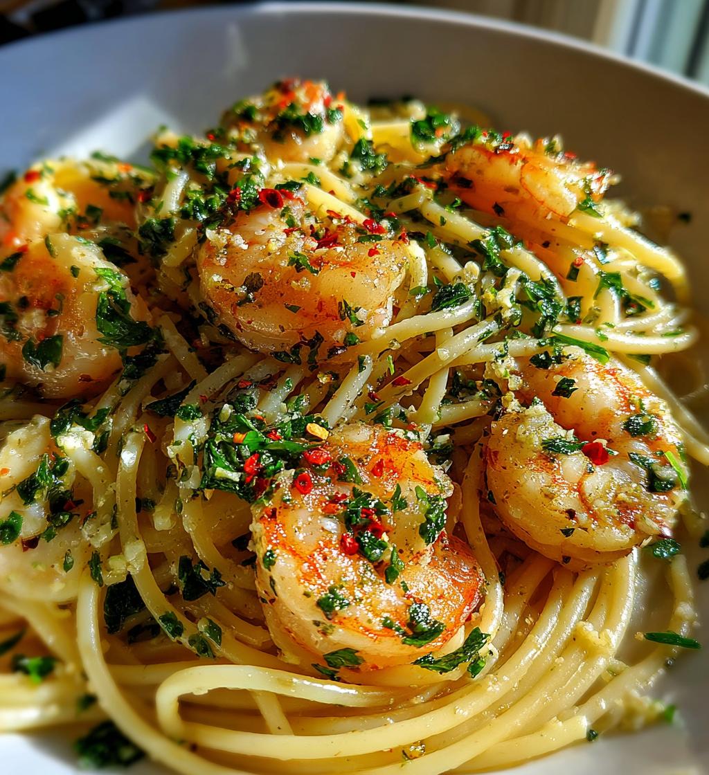 garlic shrimp pasta