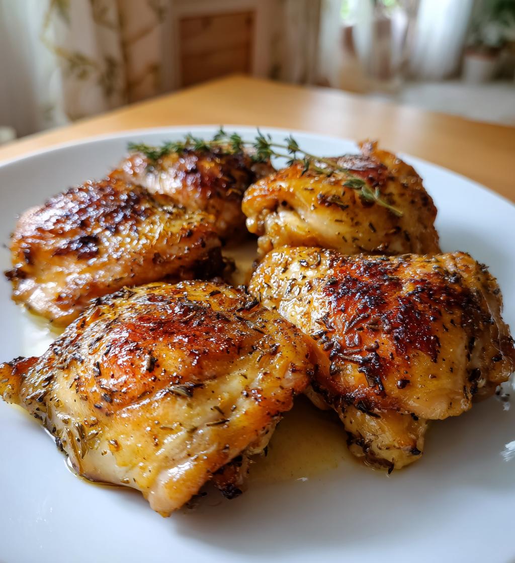 garlic thyme chicken thighs - detail 1