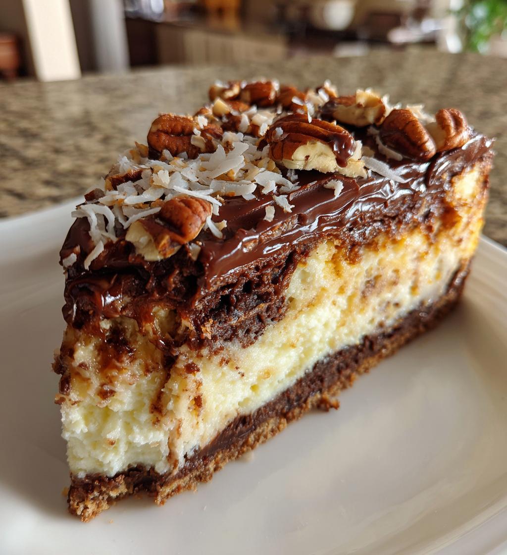 german chocolate heaven cheesecake - detail 1
