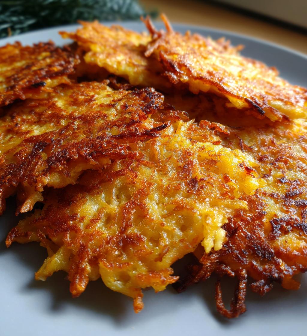 german potato pancakes kartoffelpuffer - detail 1
