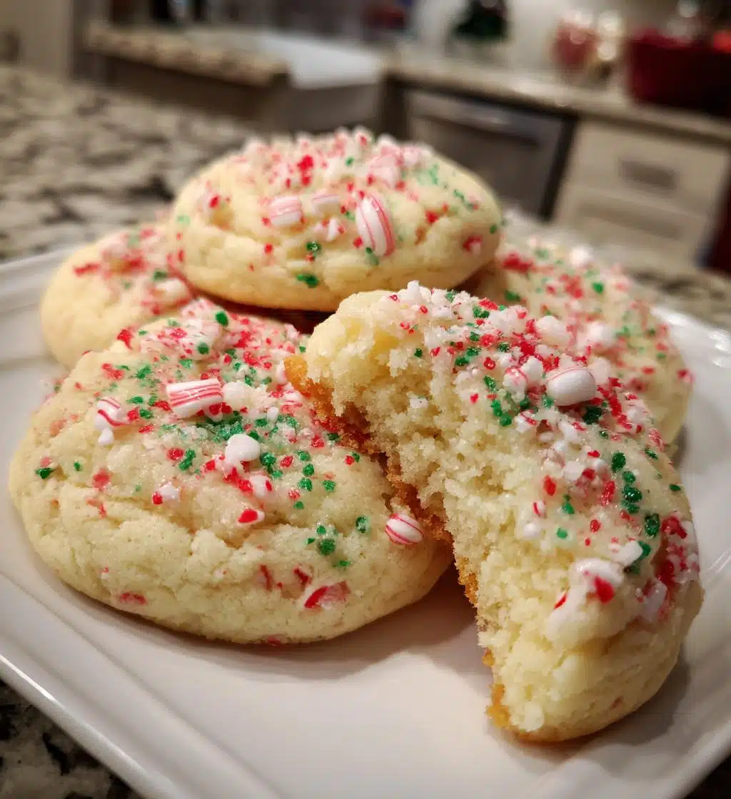 gluten free peppermint sour cream sugar cookies - detail 1