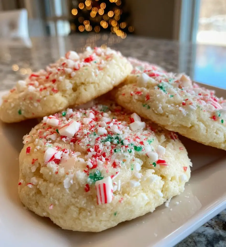 gluten free peppermint sour cream sugar cookies