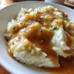 gravy over mashed potatoes