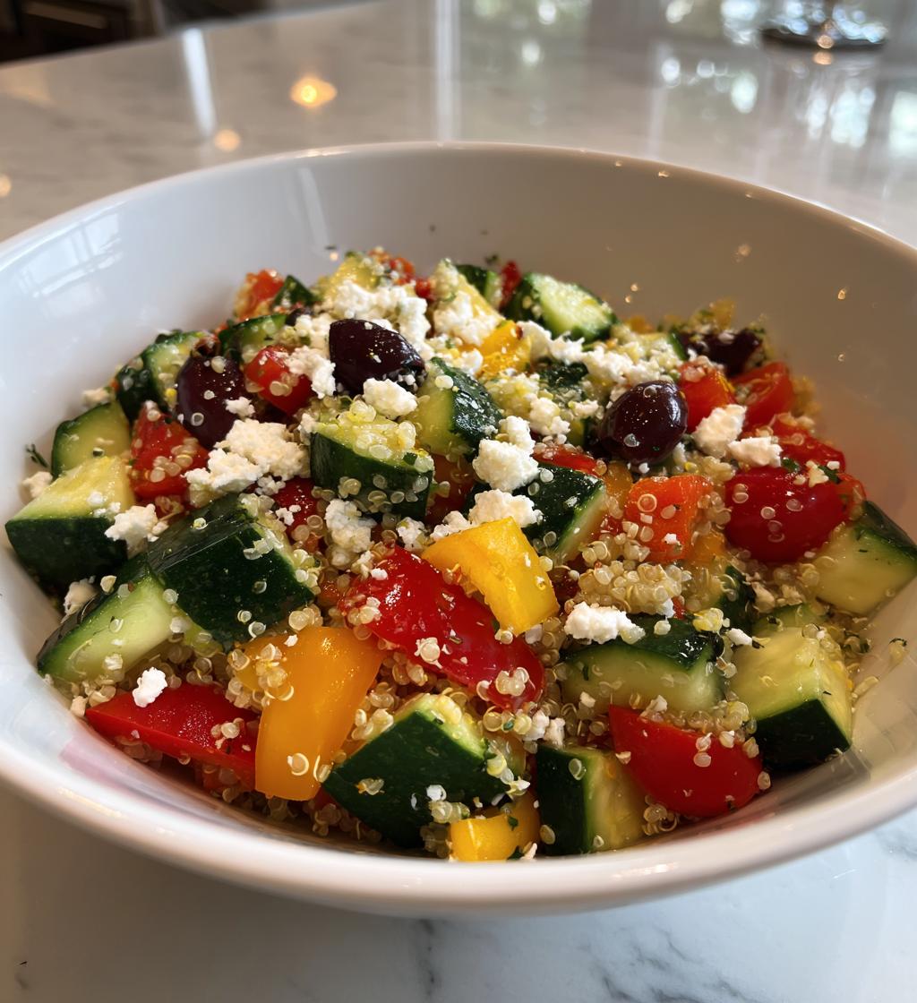 greek quinoa salad - detail 1