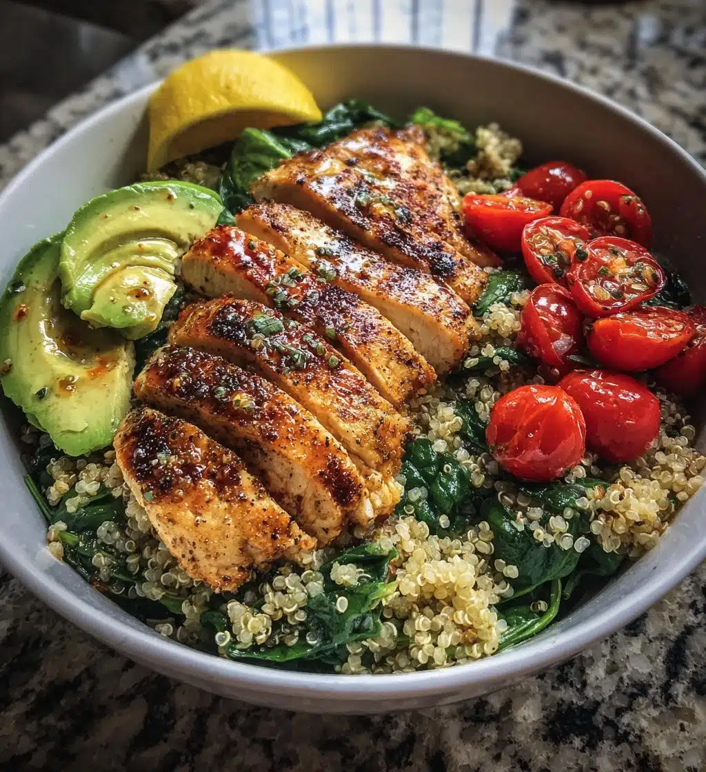 grilled chicken quinoa bowl recipe - detail 1