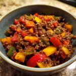 ground beef and peppers skillet