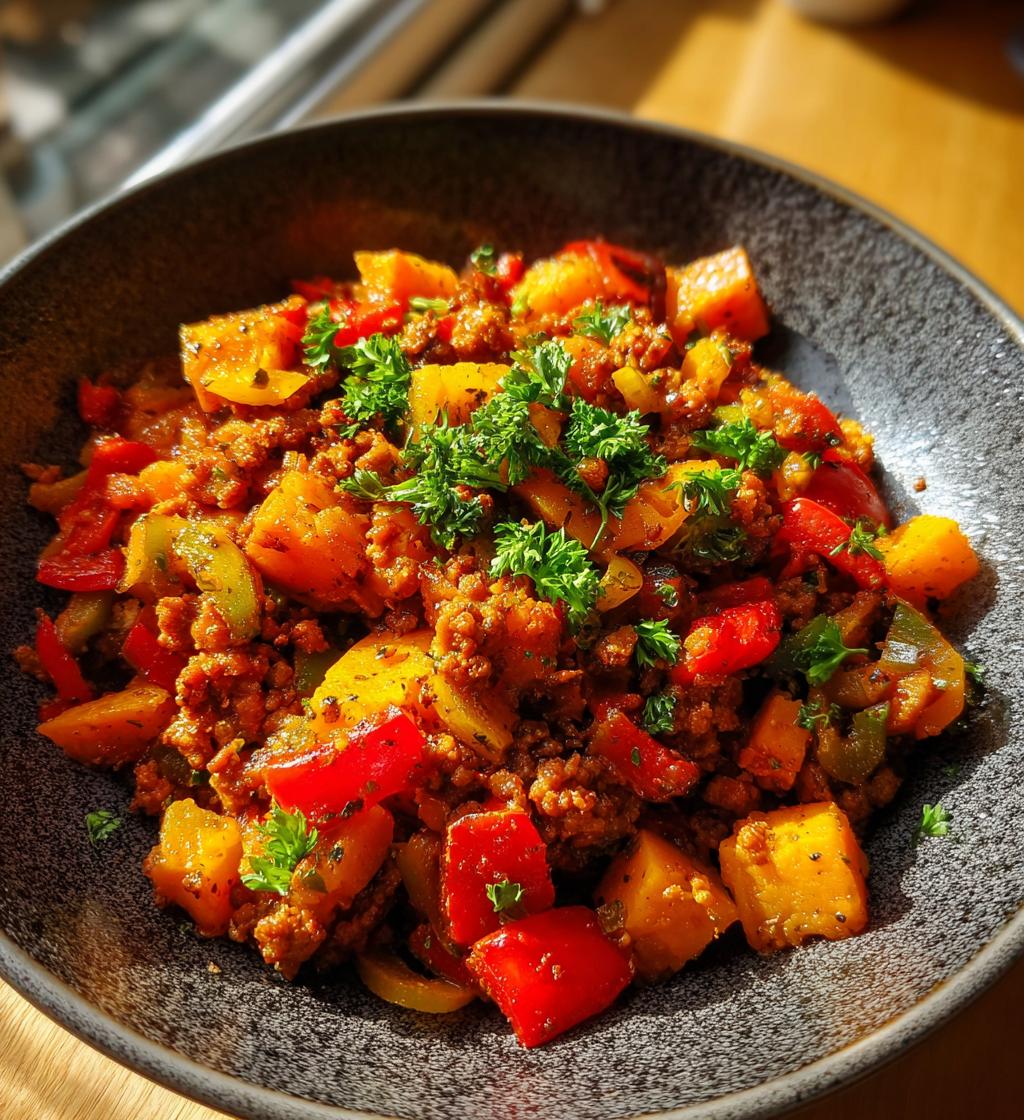 ground turkey and sweet potato skillet delight - detail 1