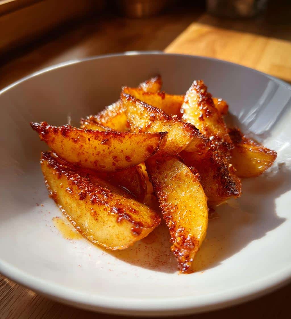 healthy air fryer apples - detail 1