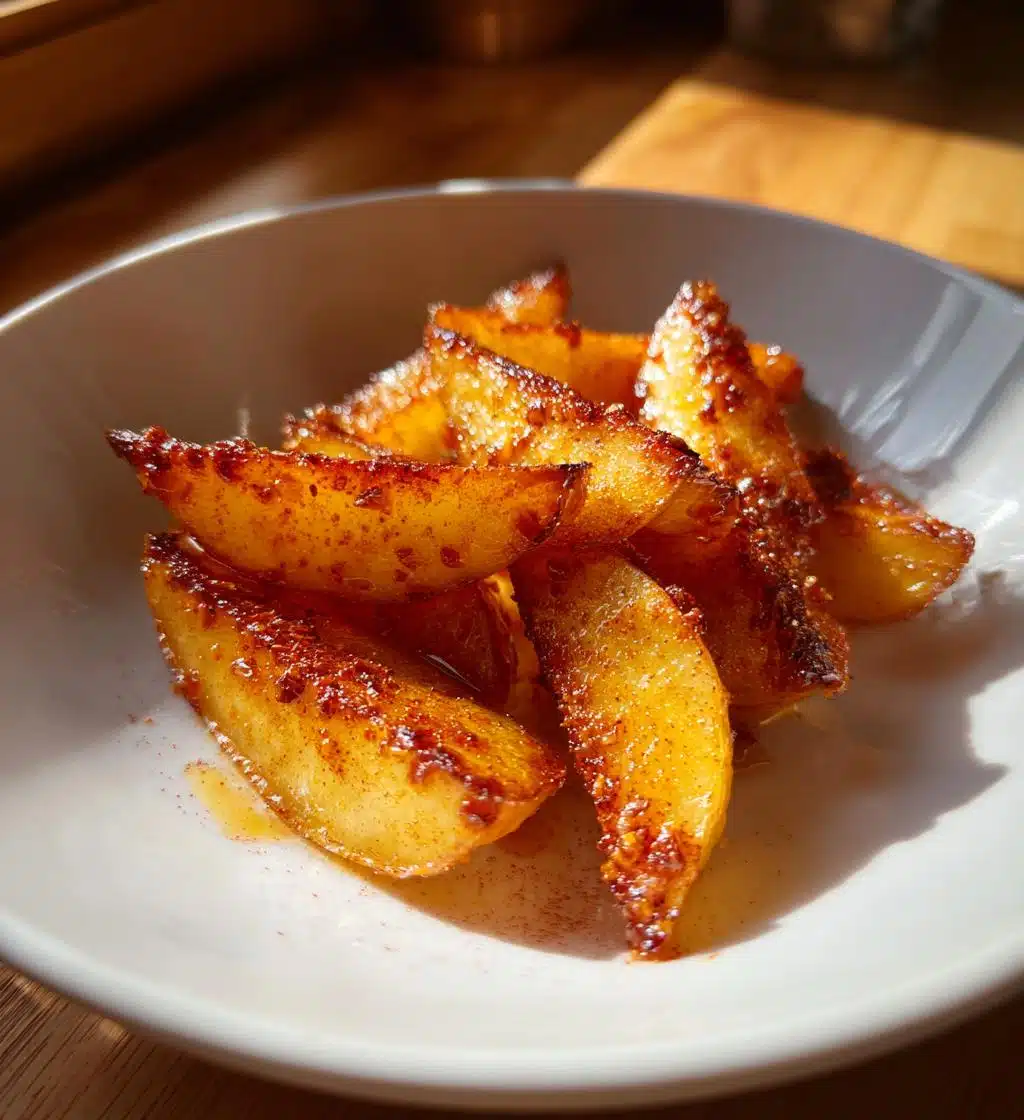 healthy air fryer apples - detail 1