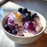 healthy blueberry greek frozen yogurt