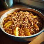 healthy breakfast apple crumble