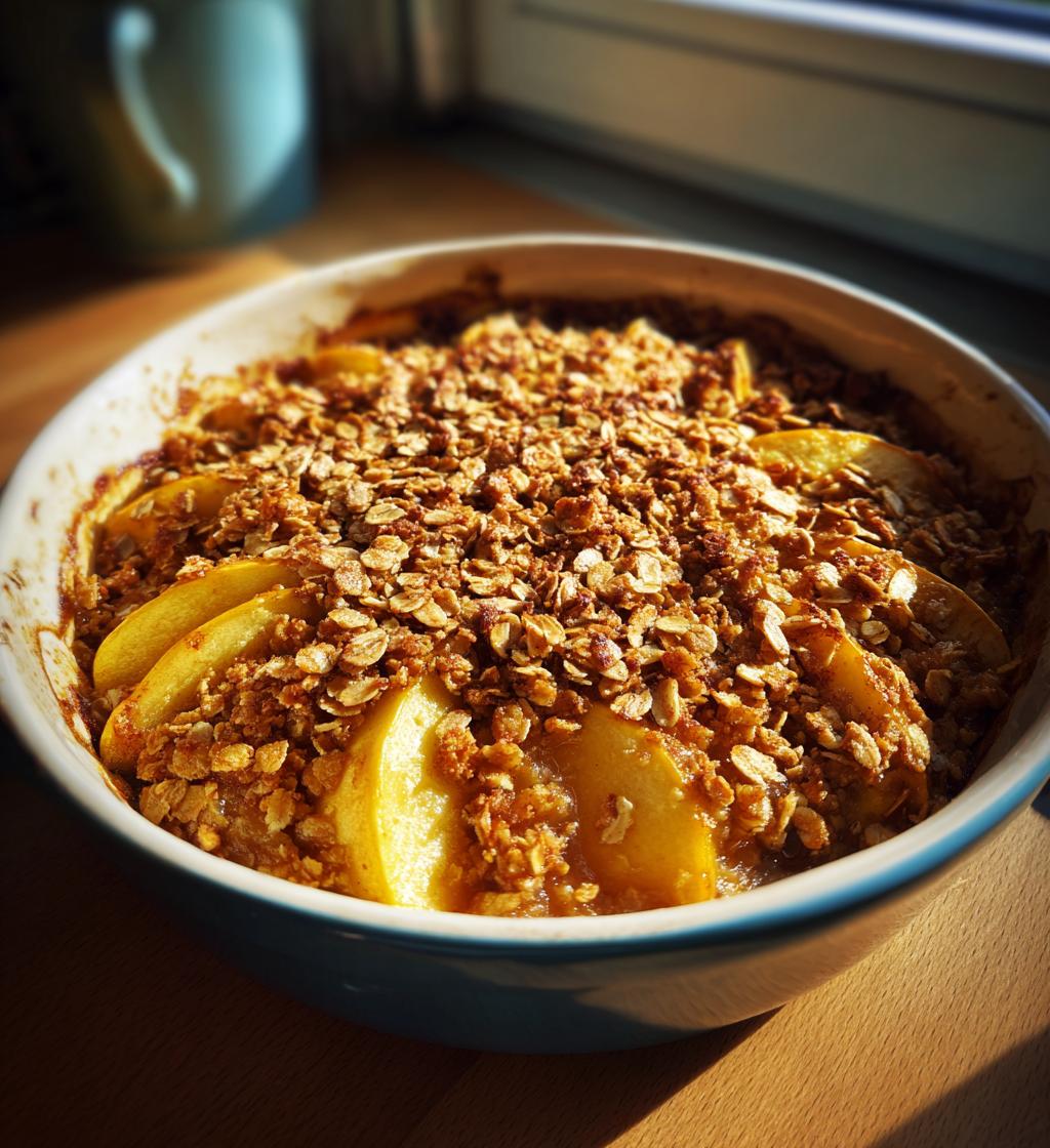 healthy breakfast apple crumble