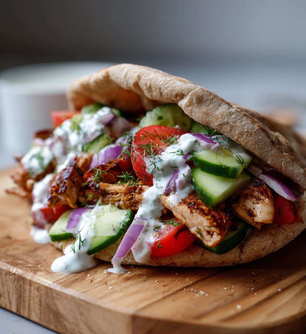 healthy chicken gyros recipe - detail 1