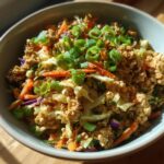 healthy egg roll in a bowl with chicken