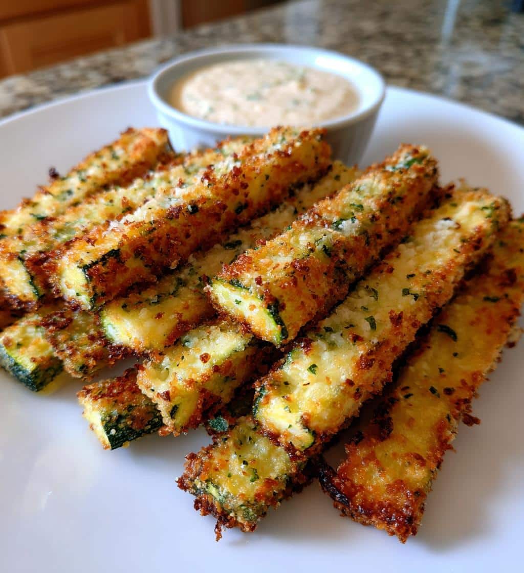 healthy low carb air fryer zucchini fries - detail 1