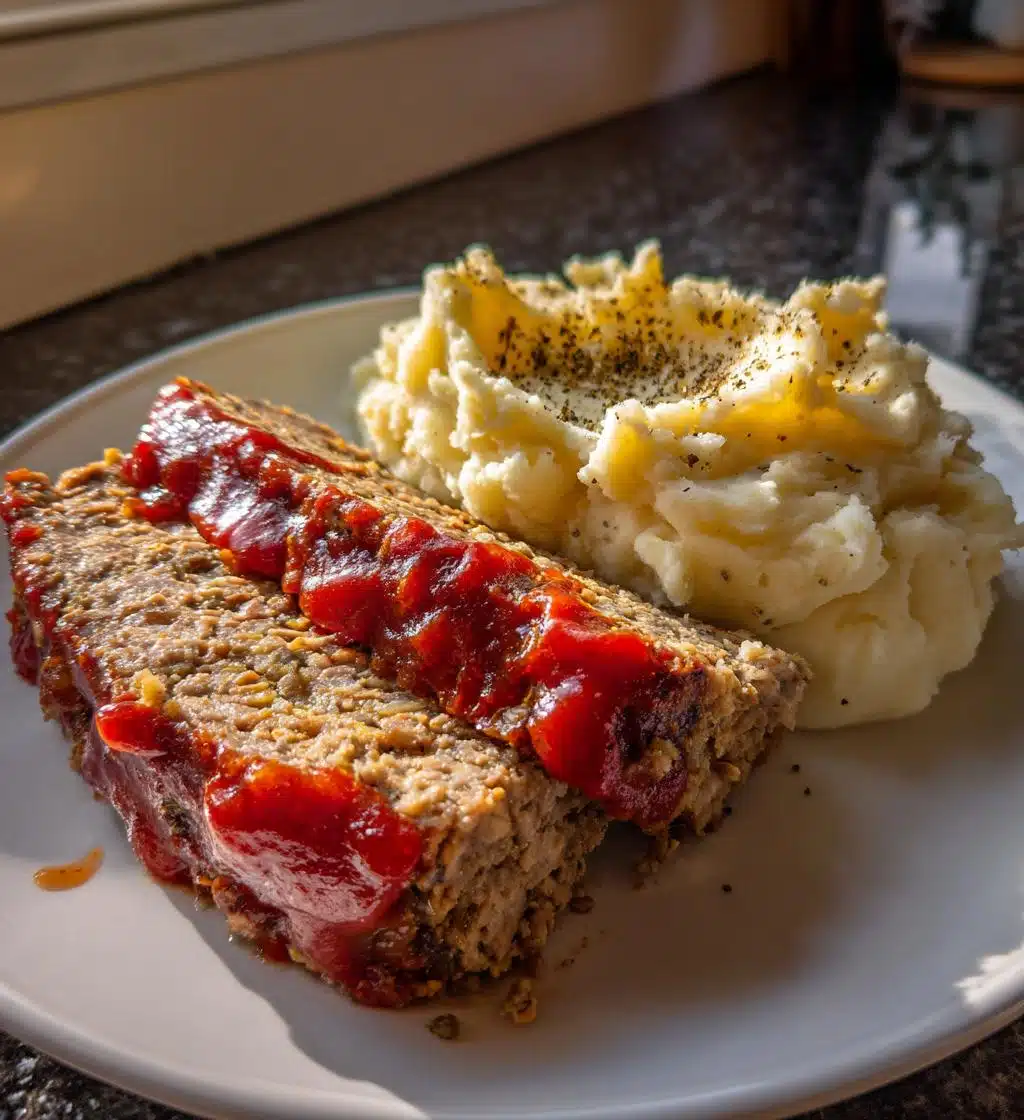 healthy meatloaf mashed potatoes - detail 1