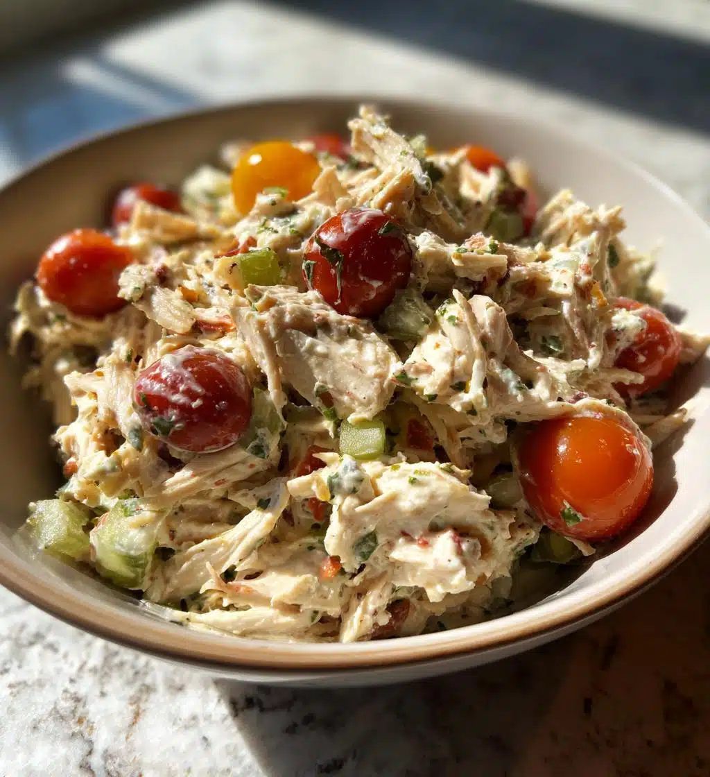 healthy ranch chicken salad - detail 1
