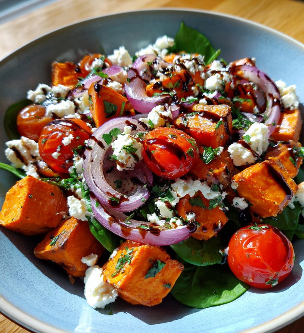 healthy roasted sweet potato salad - detail 1
