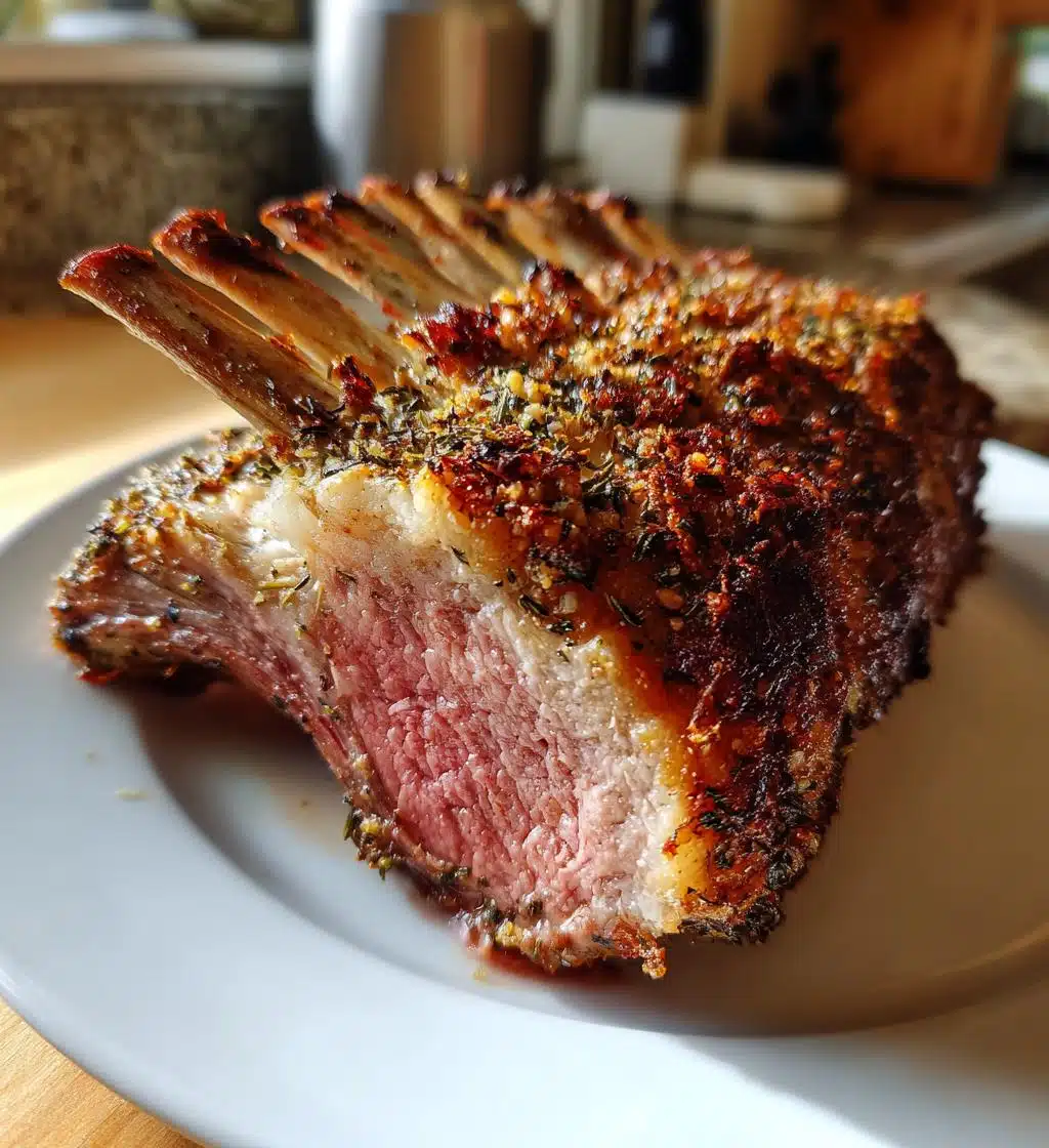 herb crusted rack of lamb - detail 1