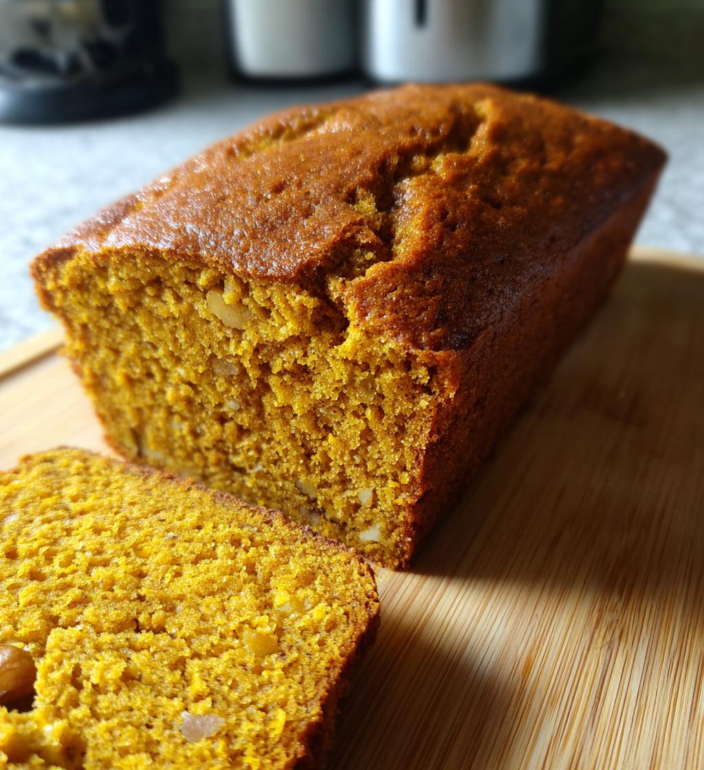 high fiber pumpkin bread - detail 1