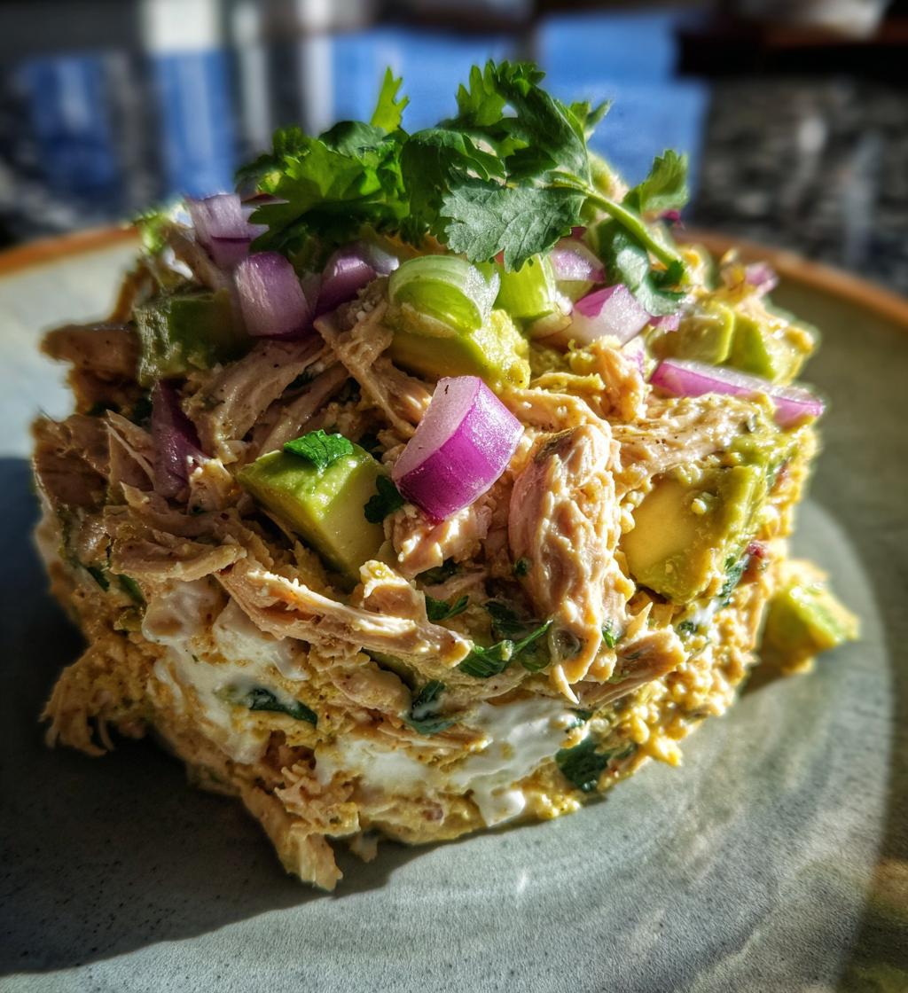 high protein avocado chicken salad