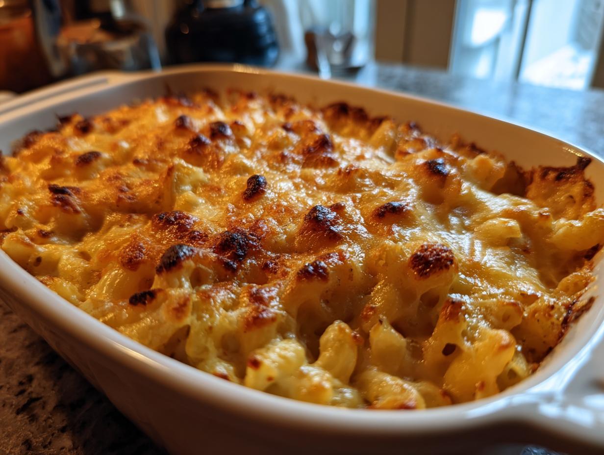 high protein baked mac and cheese