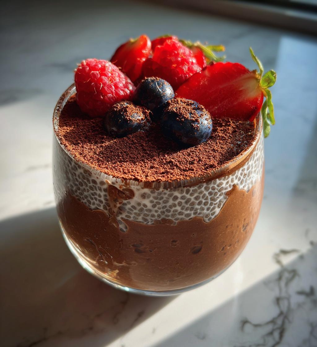 high protein chocolate chia pudding - detail 1
