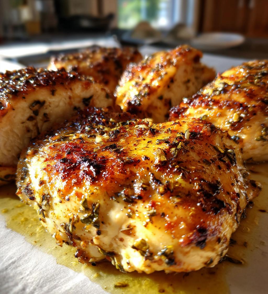 high protein herb garlic baked chicken