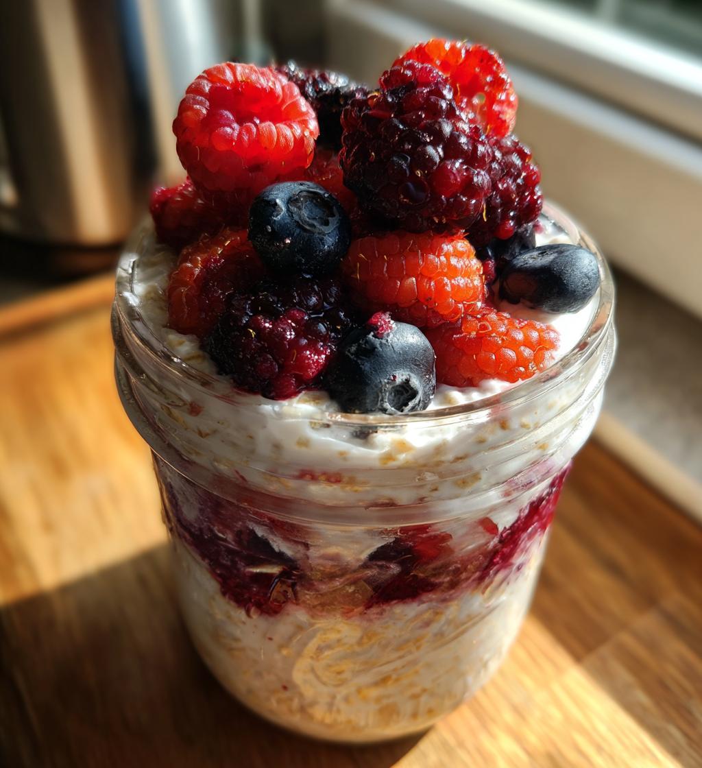 high protein overnight oats - detail 1