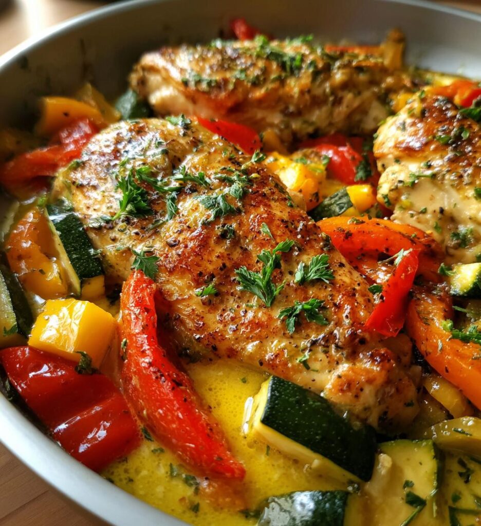 italian butter baked chicken veggies