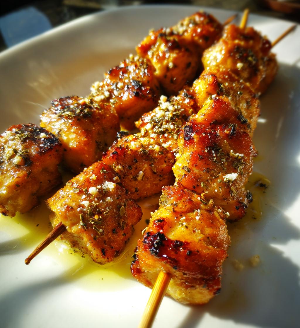italian parmesan chicken skewers