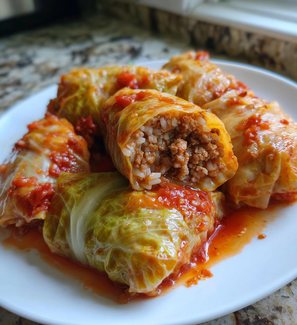 italian stuffed cabbage rolls - detail 1