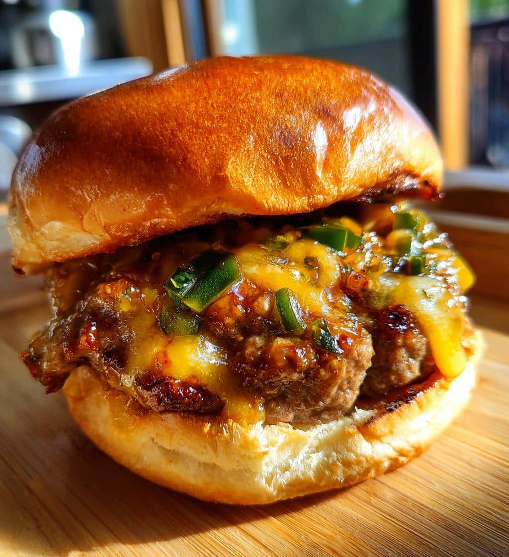 jalapeno onion smash burgers - detail 1