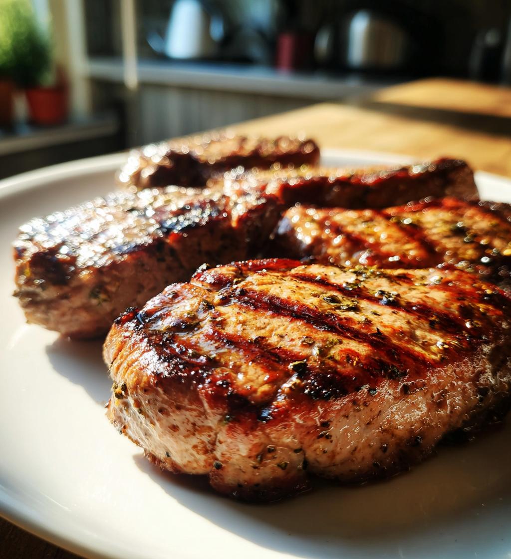 juicy oven baked beef chops - detail 1
