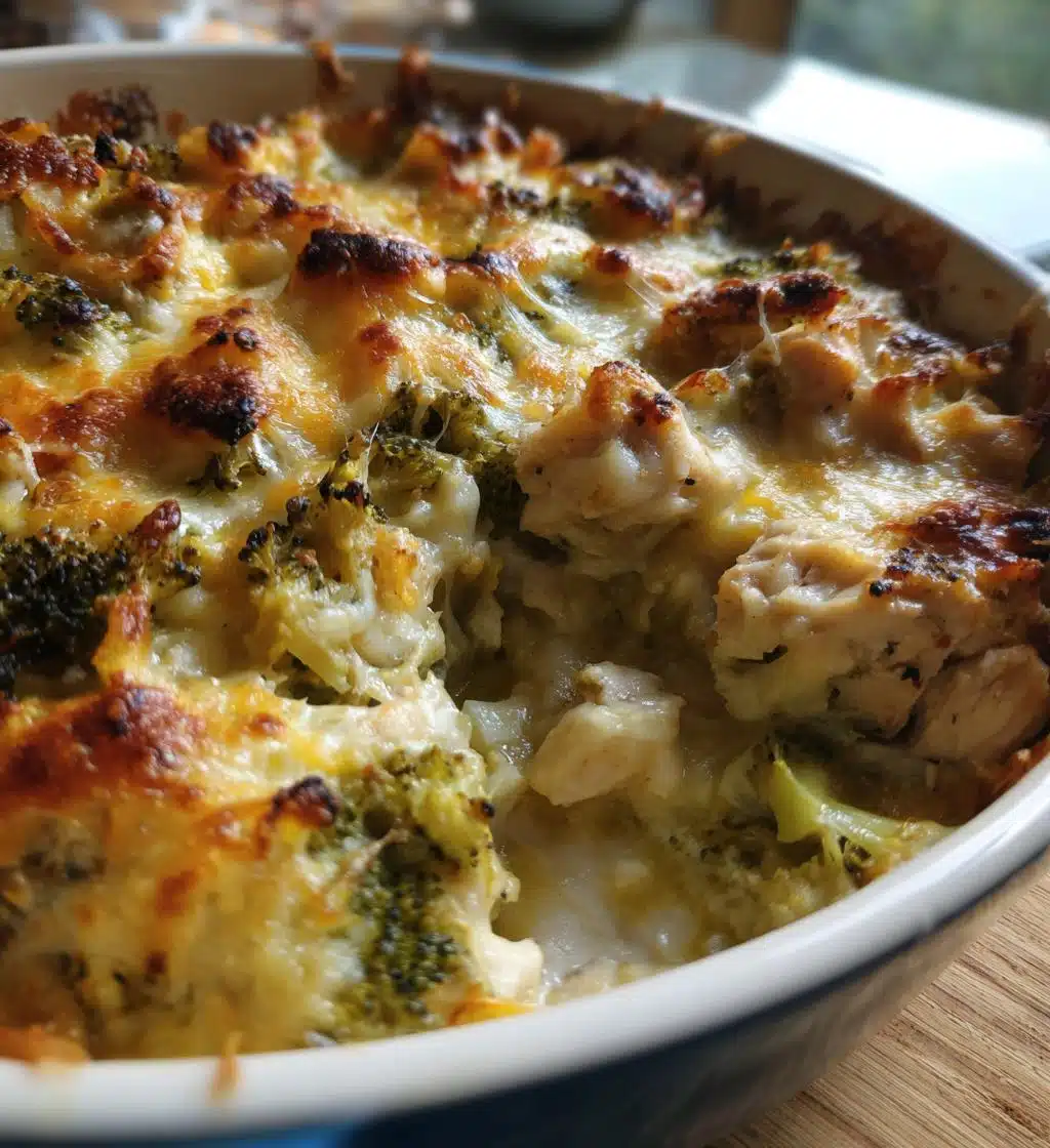 keto chicken and broccoli casserole - detail 1