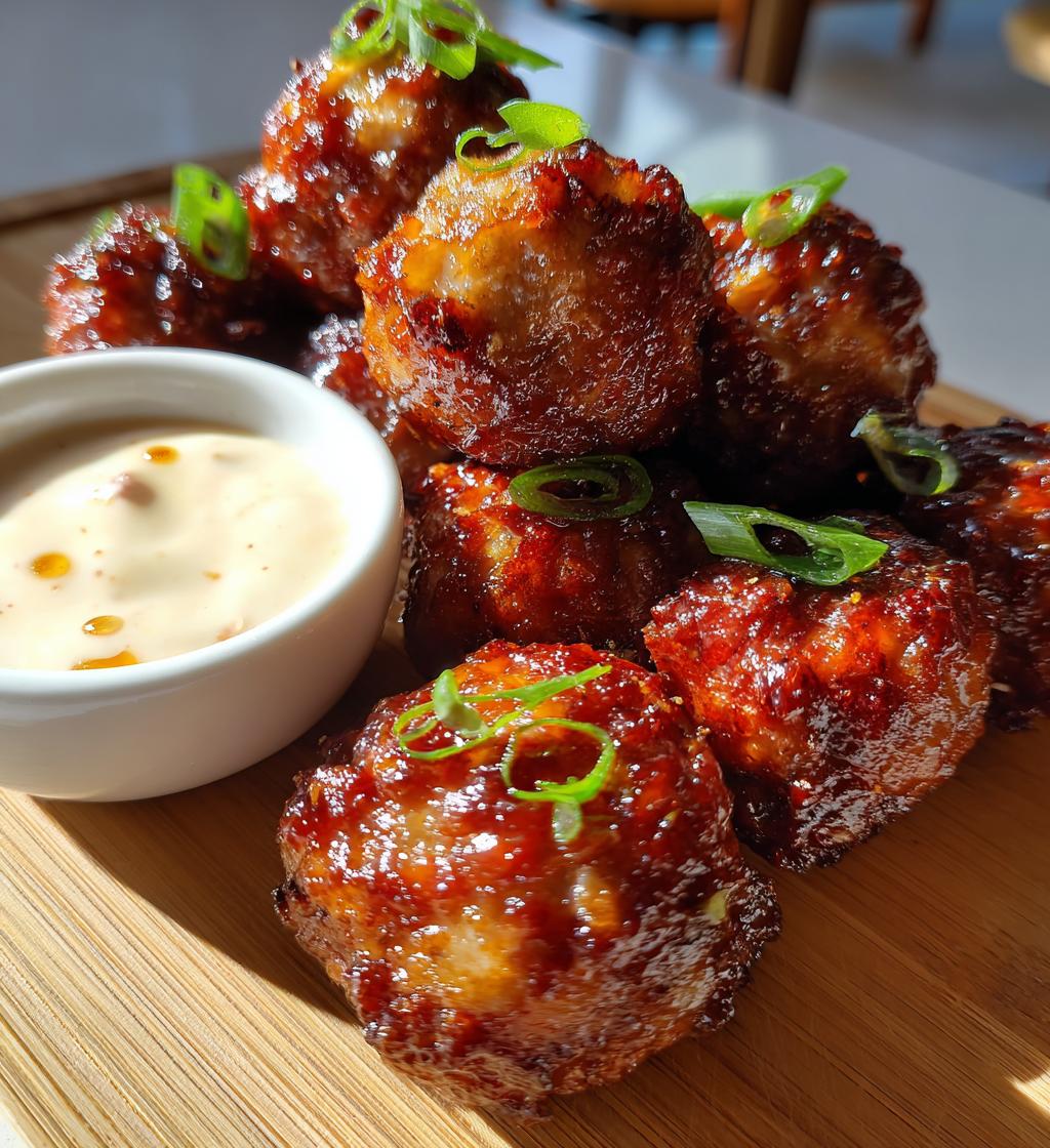 korean bbq meatballs with spicy mayo dip - detail 1