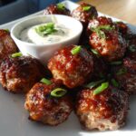 korean bbq meatballs with spicy mayo dip