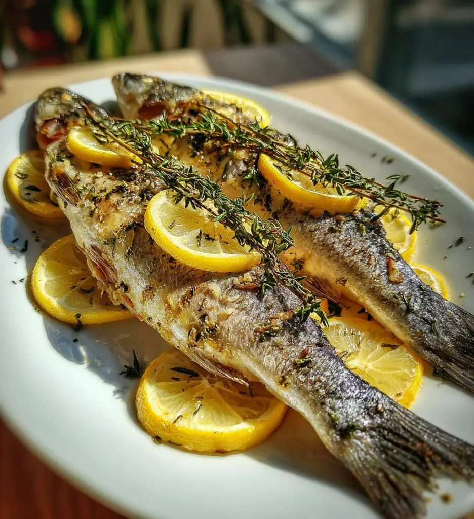 lemon and thyme roasted sea bass