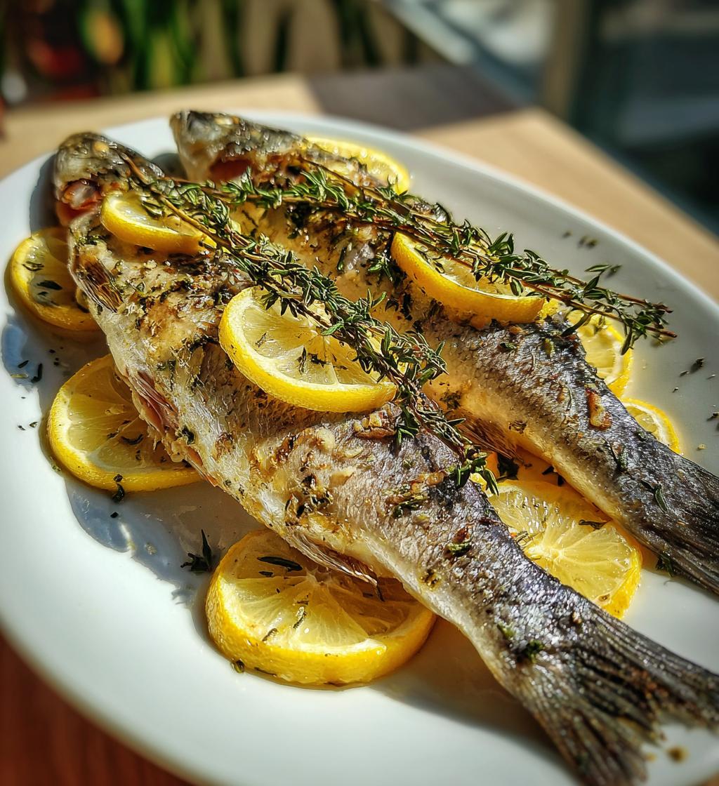 lemon and thyme roasted sea bass