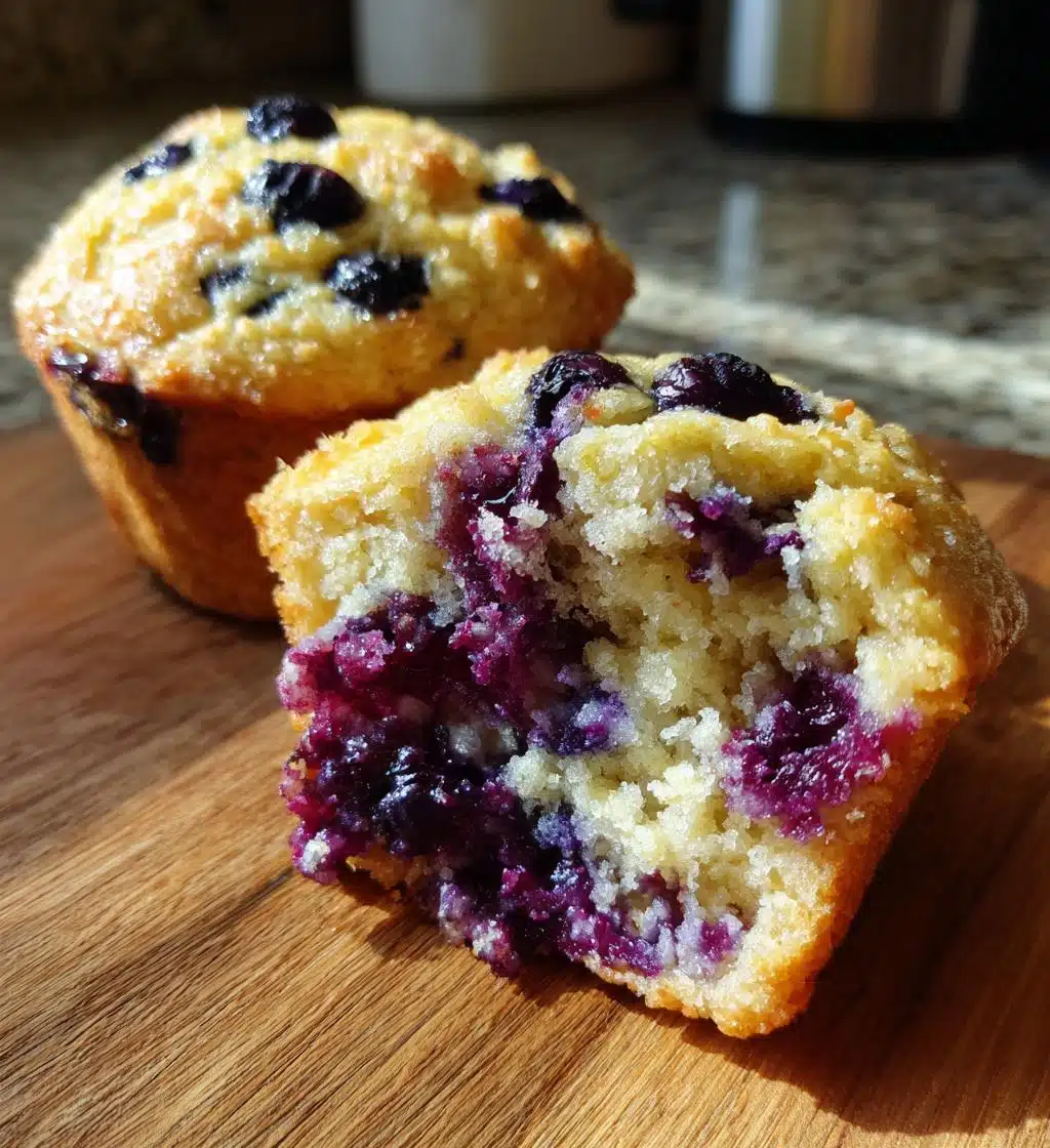 lemon blueberry muffins - detail 1