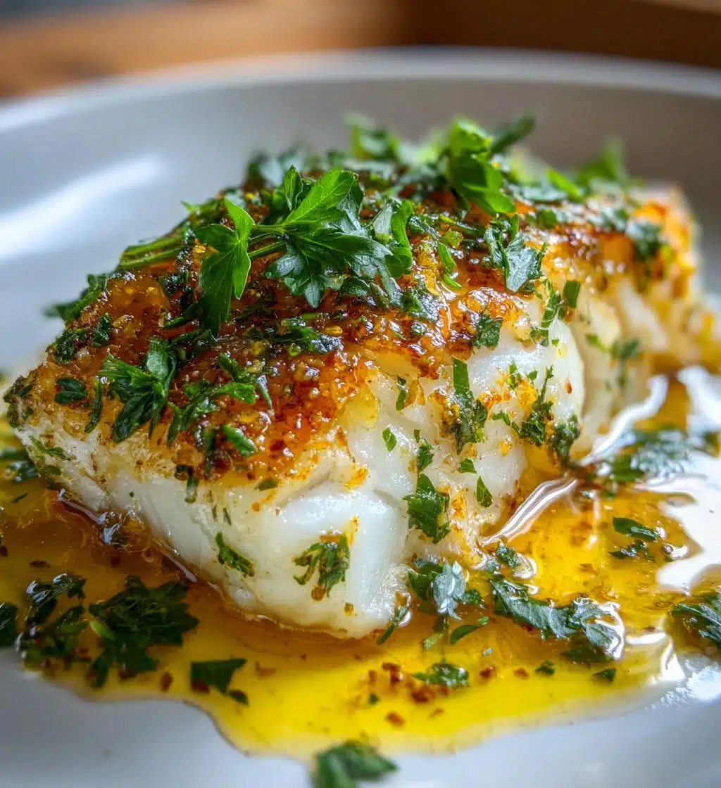 lemon garlic butter baked cod