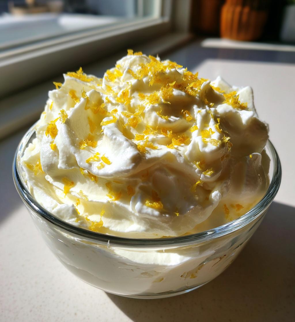 lemon whipped cream - detail 1