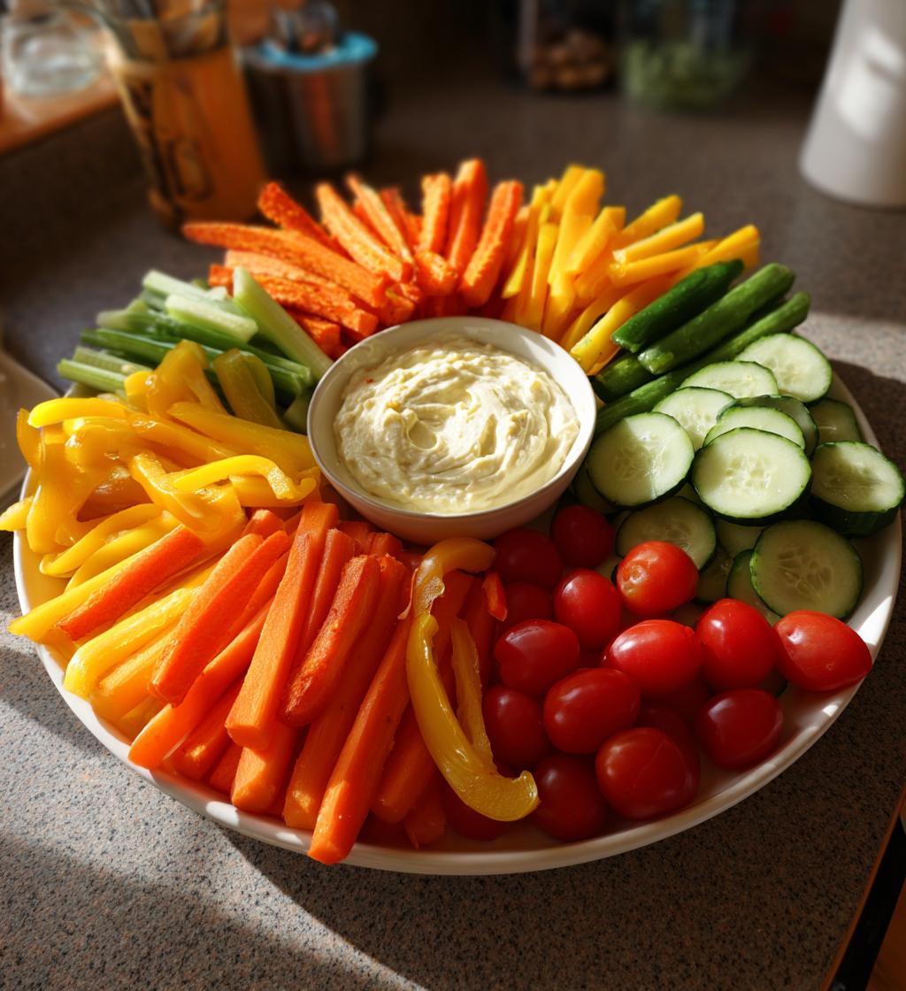 leprechaun veggie tray with cream cheese garlic mayo dip st pattys day appetizer